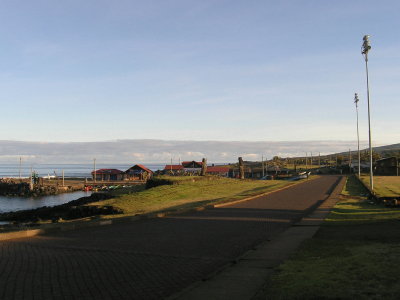 out for an early walk by the harbour in Hanga Roa.....