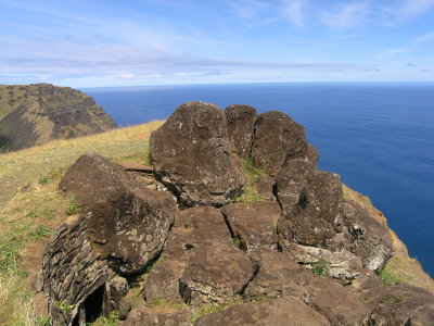 ...and artists carved out ceremonial images on the lava rocks.....