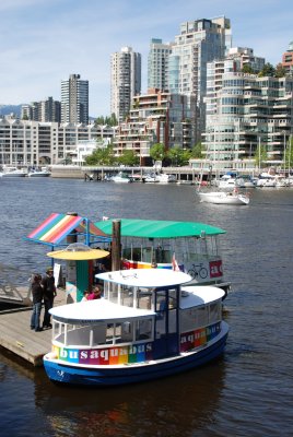 little ferry boats carry passengers across and around False Creek.....