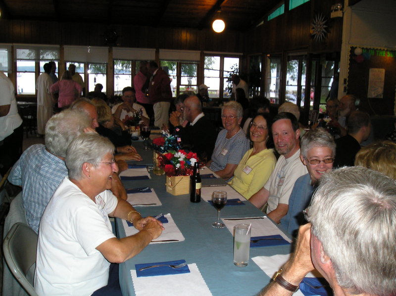 waiting for dinner in the clubhouse !