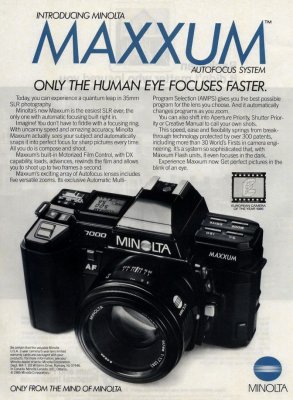 Maxxum Ad Nov 1985