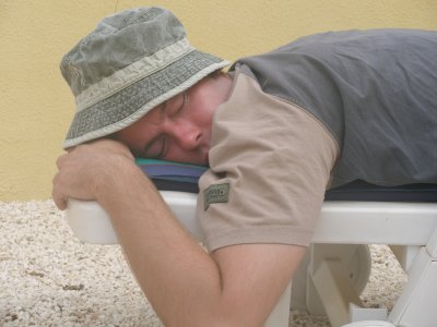 The F Man, always asleep