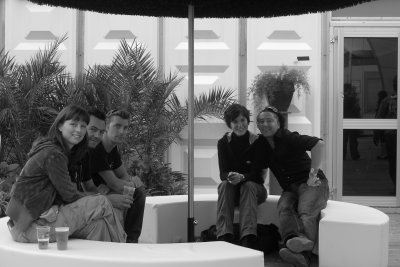 Our artist Bar crew in the artist village