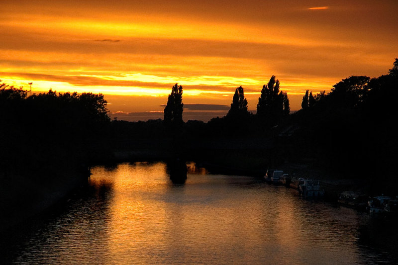 Sunset beyond the Ouse, York