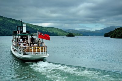 Steamer on Lake Windermere, Cumbria (1982)