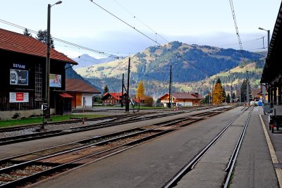 Gstaad station and view!