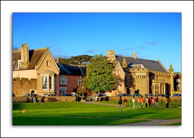 Students on the green, Wells