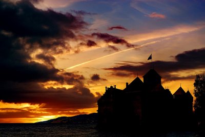 Chillon sunset fantasy, Montreux