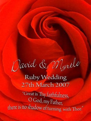 David & Myrtle's Ruby Wedding