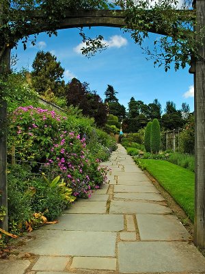 Garden path, Crathes Castle