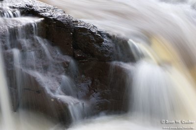 Moving water over rocks