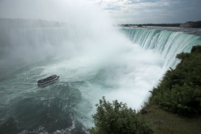 View of the Maid of the Mist from above