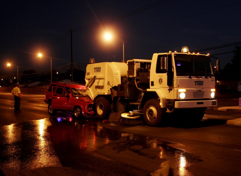 Missing the big white truck and its flashing lights