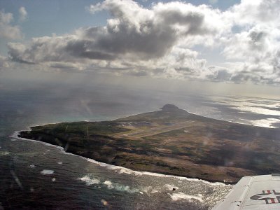 View of Iwo Jima from the air