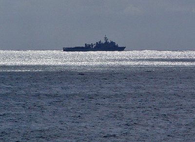 U.S. Navy ship off Iwo Jima