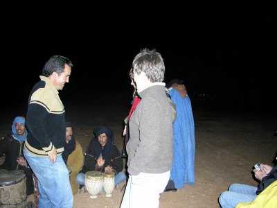 006 Sahara camp - Mohammed gets into the act.JPG