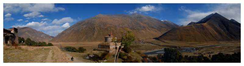 view from Reting monastery, Tibet