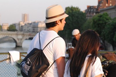 Un soir sur le Pont des Arts.