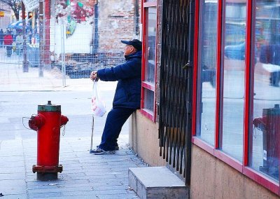 The old man in the Chinatown.