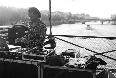 The DJ on the bridge.