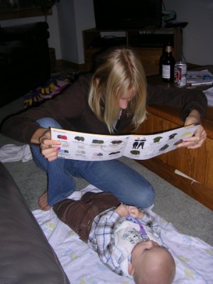 Reading diaper changing directions