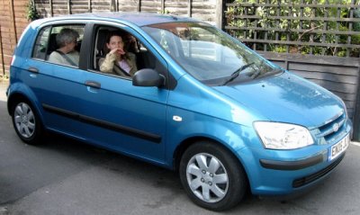 Barbara's lovely loaner car.  (Rode like a farm wagon)