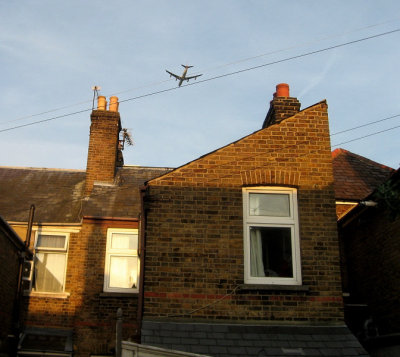 Landing at Heathrow right over Adam's nursery