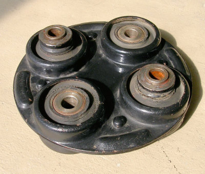 Unique Thompson rubber bushing universal joints used on '37 Dictator