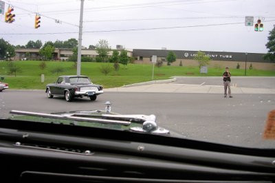 Pulling out of the Wal-Mart lot behind Claude