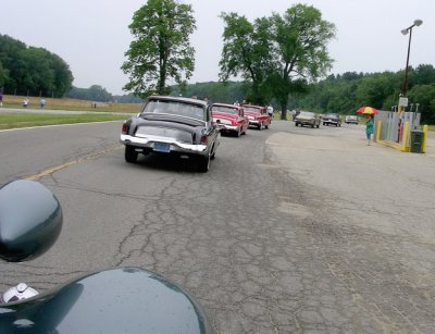 The approach road to the track