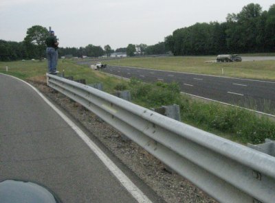 It's a crash off turn four -- or maybe he ran out of gas