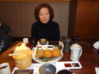 tonkatsu  dinner at the Ginza