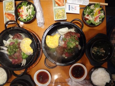 dinner at Shin-Osaka train station