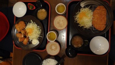 tonkatsu lunch at Katsumura at Kitaoji 