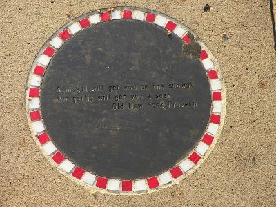 Amici Park sidewalk plaque