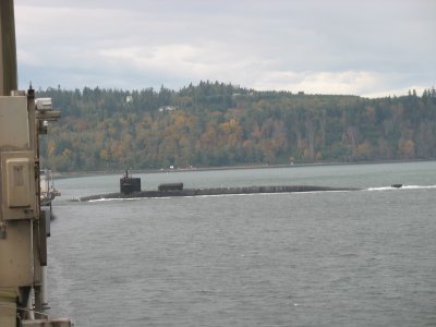 Ohio approaching the Hood Canal Bridge