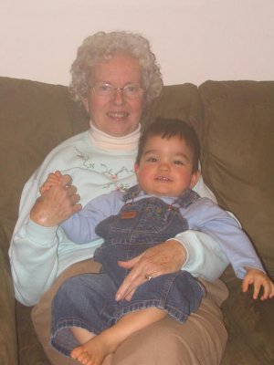 Grandma Joanne & Henry (sorry about photo quality)