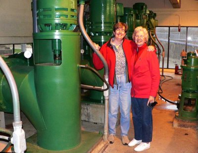 Caroline & Joanne at intake pump manifold