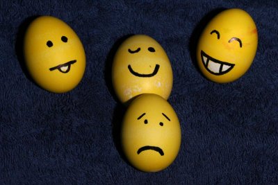 Smiley faces eggs