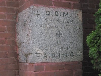 St Boniface cornerstone
