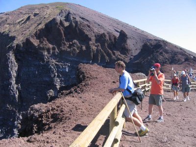 On the crater rim