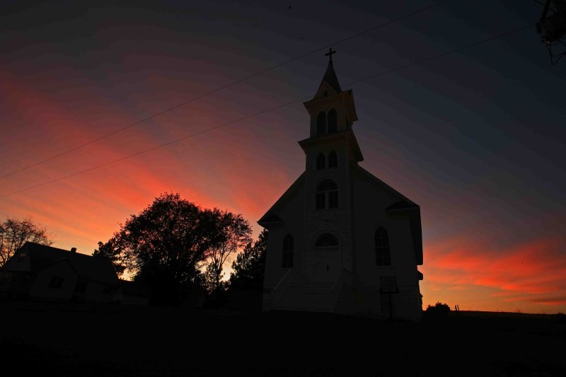  Historic Old Church In Douglas At Sunset