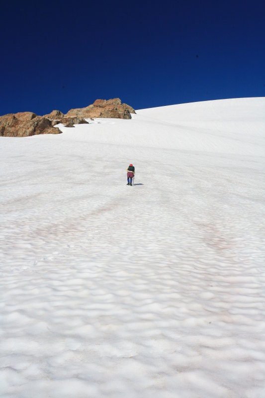 Joan Leading Pitch Up Off Blue Glacier