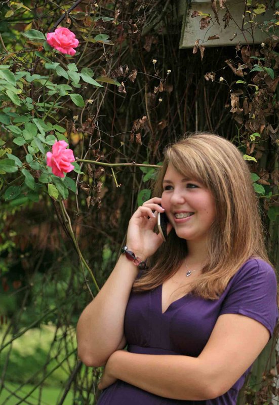  Angela Answering  Important Call  During Our Shoot....