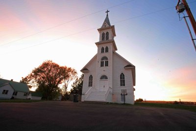 Little White Church In Town Of Douglas
