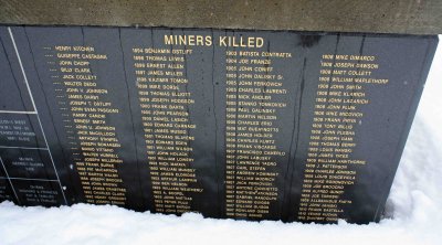  Only a Few Names Od The Dead Miners On Memorial