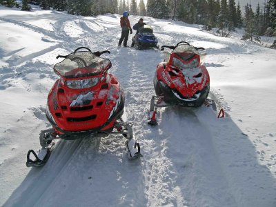  2005 Polaris 600 On Left  and 2006 Model On Right