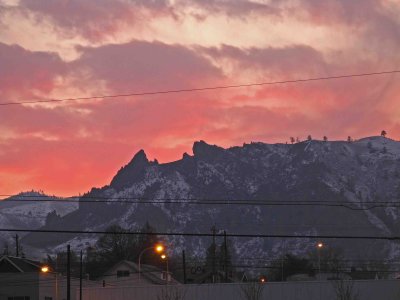  Winter View Of  Saddle Rock From My Railroad Yard