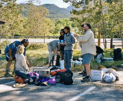  Hikers Resupplying At Warner Springs  ,May 2001