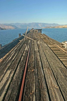 Old  Ore Dock In Town Of Chelan Top Transfer Ore For Trip By Rail To Tacoma